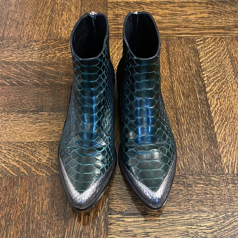 Zadig & Voltaire Green Python Ankle Bootie - image 4